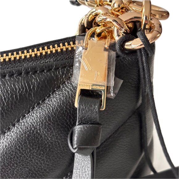 NEW Rebecca Minkoff Edie Crossbody Shoulder Bag Black Quilted Leather - Picture 6 of 9
